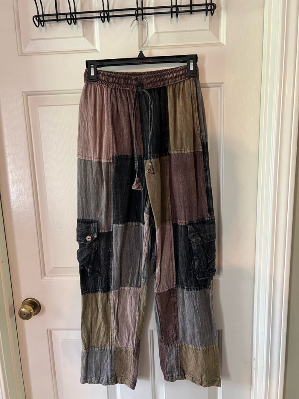 Patchwork Cargo Pants in Earth Tones - Men